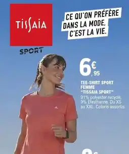E.Leclerc Tissaia sport tee-shirt sport femme offre
