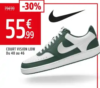 Intersport Nike court vision low offre