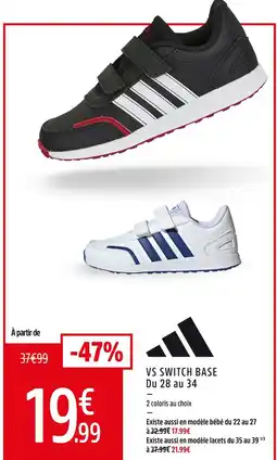 Intersport Adidas vs switch base offre