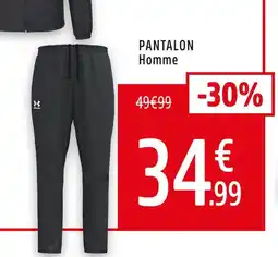 Intersport Under armour pantalon homme offre