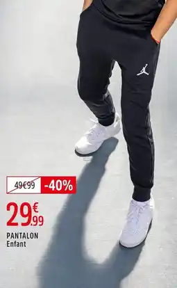 Intersport Jordan pantalon enfant offre
