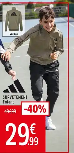 Intersport Adidas survêtement enfant offre