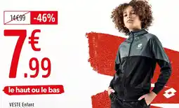 Intersport Lotto veste enfant offre
