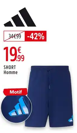 Intersport Adidas short homme offre