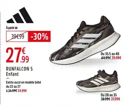 Intersport Adidas runfalcon 5 enfant offre