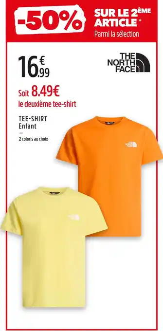 Intersport The north face tee-shirt enfant offre