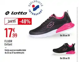 Intersport Lotto fluor enfant offre