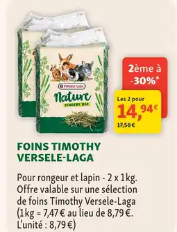 Maxi Zoo Versele-laga foins timothy offre