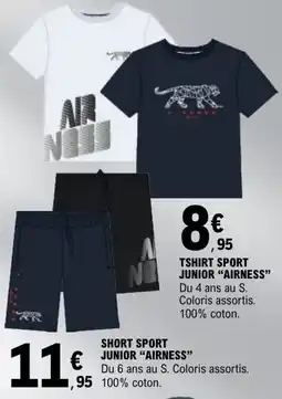 E.Leclerc AIRNESS TSHIRT SPORT JUNIOR offre