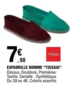 E.Leclerc TISSAIA ESPADRILLE HOMME offre