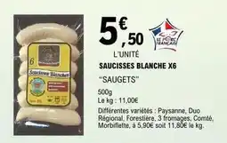E.Leclerc Saucisses blanche x6 offre
