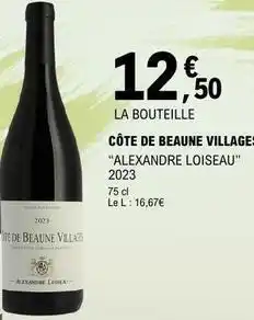 E.Leclerc Côte de beaune villages alexandre loiseau offre