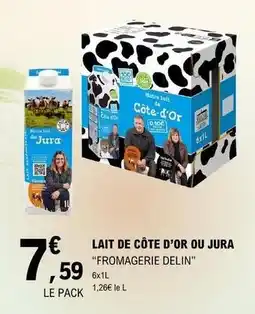 E.Leclerc Jura - lait de côte d'or ou offre
