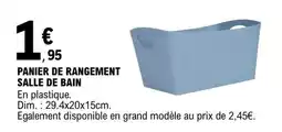 E.Leclerc PANIER DE RANGEMENT SALLE DE BAIN offre