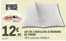 E.Leclerc MEMOIRE DE FORME OREILLERS offre