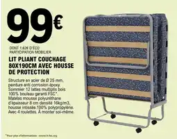 E.Leclerc LIT PLIANT COUCHAGE offre