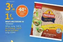 E.Leclerc Wraps multigrains x6 offre