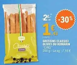 E.Leclerc Ciro - gressins classici olives ou romarin offre