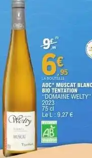 E.Leclerc Aoc - aoc muscat blanc bio tentation offre