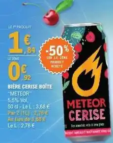 E.Leclerc Meteor - bière cerise boîte offre