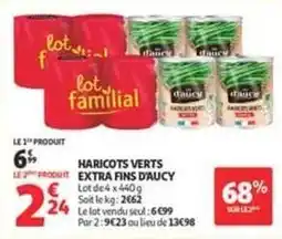 Auchan Supermarché D'aucy - haricots verts extra fins offre