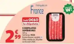 Auchan Supermarché 5 chipolatas superieres offre
