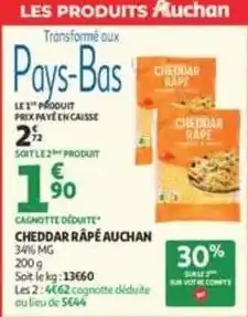 Auchan Supermarché Auchan - cheddar rape offre