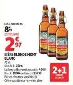 Auchan Supermarché Mont blanc - bière blonde offre
