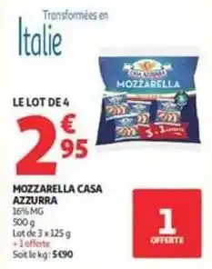 Auchan Supermarché Casa - mozzarella azzurra offre