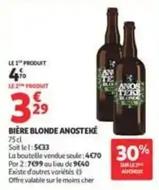 Auchan Supermarché Bière blonde offre