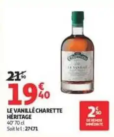 Auchan Supermarché Le vanille charette offre
