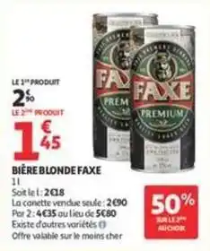 Auchan Supermarché Fa - bière blonde offre