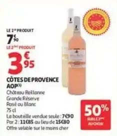 Auchan Supermarché Côtes de provence aop offre
