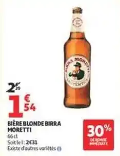 Auchan Supermarché Ara - bière blonde birra offre