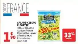 Auchan Supermarché Florette - salade iceberg offre