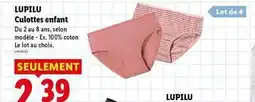 Lidl Lupilu - culottes enfant offre