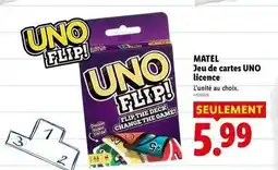 Lidl Jeu de cartes uno licence offre