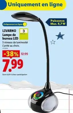 Lidl Livarno - lampe de bureau led offre