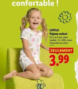 Lidl Lupilu - pyjama enfant offre