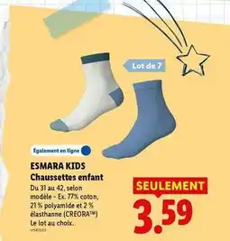 Lidl Esmara - kids chaussettes enfant offre
