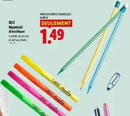 Lidl Bic - materiel d'écrilla offre