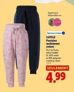Lidl Lupilu - pantalon molletonne enfant offre
