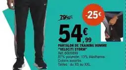 E.Leclerc Sport Xs - pantalon de training homme veloction storm offre