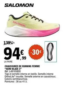 E.Leclerc Sport Chaussures de running femme aero blaze 3 offre