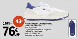 E.Leclerc Sport Lacoste - chaussures de loisirs homme elite active evo offre