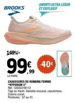 E.Leclerc Sport Chaussures de running femme offre