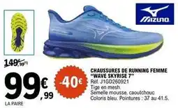 E.Leclerc Sport Mizuno - chaussures de running femme wave syryrise 7 offre
