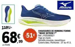 E.Leclerc Sport Mizuno - chaussures de running femme wave skyrise 7 offre