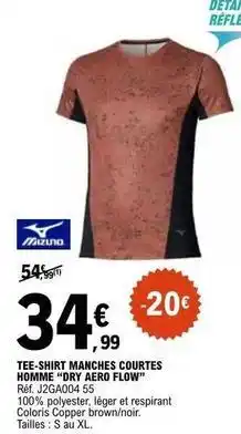 E.Leclerc Sport Tee-shirt manches courtes homme dry aero flow offre