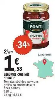 E.Leclerc Ponti - légumes cuisinés offre